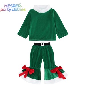 Conjunto de Pantalones Acampanados para Niños HESPER 2026, Última Actualización, Ropa Navideña con Temática de Papá Noel con Gorro, Traje de Navidad para Niñas - Product Image 2