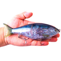 17.8CM 82G Seabass Crank Glide Leurre Naufrage Leurres De Pêche Artificiels Appâts 2 Segments Multi Jointed Swimbait