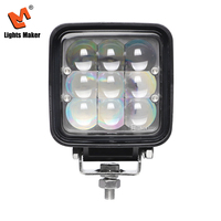Luz de Trabajo LED Cuadrada de 4.4 Pulgadas y 45W, 9 Chips Lunimus, IP67 Impermeable, 2000LM, Haz de Luz Concentrado, Lámpara de Conducción para Camioneta SUV LML-0809-45