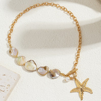 Collier Bohème Y2K en perles étoile de mer et coquillages, Bijoux de vacances pour femmes, Vente en gros, Chaîne de perles colorées, Ensembles cadeaux d'été
