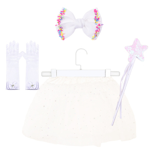 Rok Tutu payet anak perempuan, Set gaun kostum pesta putri Festival tongkat pita permen bergaris - Product Image 5