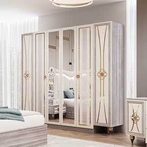 Juego de Muebles de Dormitorio Moderno King Size, Cabecera Iluminada de Lujo, Cama Doble con Marco de Madera, Muebles de Dormitorio Turcos Completos 310 - Product Image 3