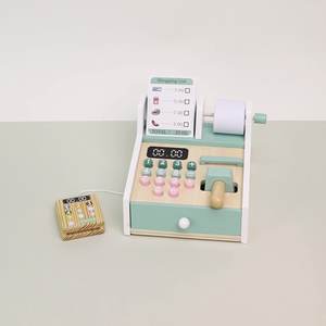 Simulation en bois pour enfants supermarché Shopping caisse enregistreuse vie Cognition éducation précoce jouer maison caisse enregistreuse jouets - Product Image 6