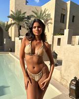 2024 OEM Custom Label Merklogo Plus Size Gingham & Luipaard Kristal Sieraden Snel Droogende Bikini Badkleding 2-delig Set voor Dames