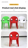 Chaise de salle à manger modulaire en plastique pour commande en gros, idéale pour l'aménagement personnalisé dans les stands de restauration en bord de mer et les événements en plein air