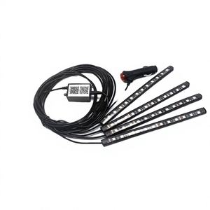 Kit de bande lumineuse d'ambiance intérieure de voiture RGB 48 LED 2835 SMD 5V/12V avec télécommande USB et application musicale ST-DL02 10W - Product Image 2