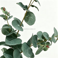 Ranting Eucalyptus Buatan Berkualitas Tinggi L-598, Daun Perak, Tangkai Panjang, Sentuhan Alami, Ramah Lingkungan, Bersertifikat CE, Cocok untuk Pernikahan