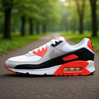 Chaussures de course pour hommes For 90, blanc, gris, noir, tige synthétique, semelle intermédiaire EVA, semelle extérieure en caoutchouc, printemps