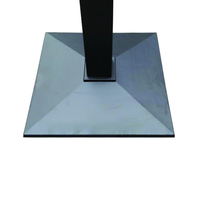 Piétement de table carré en fonte de sable lourd 450*450mm avec pied de nivellement réglable, monopied, pour table commerciale