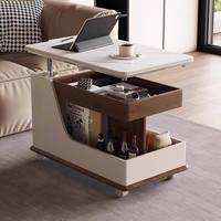 Table basse moderne en panneaux de bois, extensible et mobile avec fonction chariot élévateur, table d'appoint de canapé pour salon, mobilier de maison