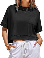 Camisetas cortas de gran tamaño informales de verano para mujer, camisetas de manga corta, ropa de mujer personalizada, Camisetas básicas sueltas