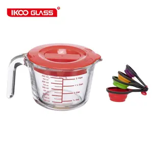 Hittebestendige Custom Multifunctionele Keuken Borosilicaatglas Maatbeker Set Jug