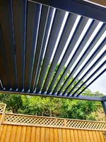 Pergola extérieure en aluminium 36M à toit rigide réglable, étanche, anti-rongeurs, revêtement poudré, directement de l'usine