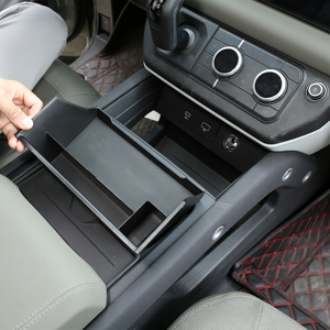 Accesorios de coche ABS negro caja de almacenamiento Central de coche caja de teléfono para Land Rover Defender 90 110 2020-2022 - Product Image 6