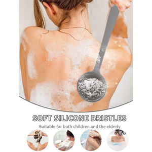 Brosse de bain transfrontalière pour le dos, brosse de massage à long manche, poils doux, outil de massage du dos, accessoire de bain - Product Image 4