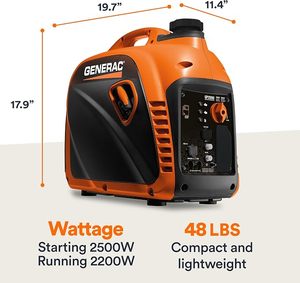 2,500 Watt <b>Gas</b> Powered Portable <b>Generator</b>, Outdoor Use | 2,200 Running Watts, Clean Power, RV, Camping, Home Backup, - Product Image 6