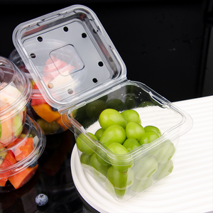 XIEFAクリアプラスチックフルーツ容器野菜ボックス透明カスタムロゴ可 - Product Image 1