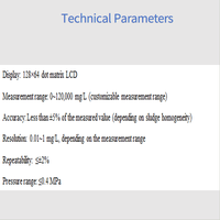 Analyseur de concentration de boues TP1803, infrarouge anti-interférence de couleur ISO7027, utilisation extérieure IP65, moniteur en ligne pour stations d'épuration