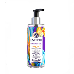 DERMODAY Gel douche à la lavande 250 ml, nettoyant corporel apaisant et relaxant, hydratant, nettoyant quotidien pour tous types de peau, soin aux herbes - Product Image 2