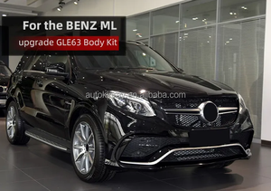 Kit de Carrocería Clase <span class=keywords><strong>M</strong></span> ML <span class=keywords><strong>166</strong></span> para Mercedes Benz 2011-2015, Actualización a GLE W166 2015-2019 GLE63 AMG63, Parachoques, Rejilla, Luces LED - Product Image 2