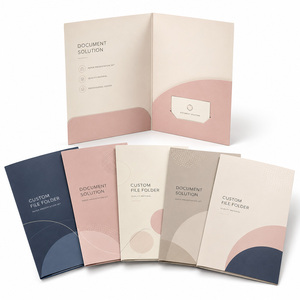Carpeta de Documentos de Oficina Personalizada con Impresión UV, Papel Grueso Laminado Mate, Venta al Por Mayor - Product Image 1