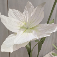 Élégante Décoration Florale Géante en Papier, Faite à la Main, Dégradé Blanc-Vert, Écologique, pour Scène de Noël