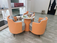 Canapé en velours de style luxe léger, mobilier commercial moderne, réception, salon, détente, hôtel, négociation