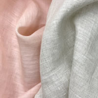 2836# Tissu de Lin Pur Européen Naturel 120GSM 21x17S, Doux, Prêt à l'Emploi, Teint Uni, Matière pour Robes, Chemises, Pantalons, Vêtements
