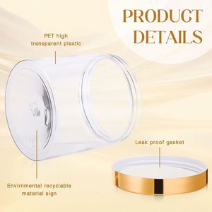 1oz 2 oz 3oz 4 oz 8 oz 15g 30g 80g 120g 250g clear Empty PET <b>Lip</b> Scrub <b>Cream</b> Jar Screw Cap Cosmetic Packaging Silk Screen - Product Image 3