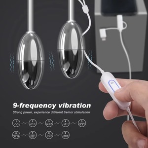 Huevos Vibradores de Metal Mágico, Vibrador de Bala Recargable <span class=keywords><strong>Cobra</strong></span> para la Masturbación Femenina - Product Image 3