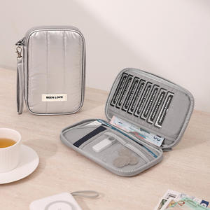 กระเป๋าใส่บัตรเดินทางกันขโมย Been Love Silver Travel Card Holder พร้อมช่องเก็บพาสปอร์ตแบบพกพาสำหรับการเดินทาง กระเป๋าเก็บบัตรประชาชนสำหรับทุกเพศ - Product Image 3