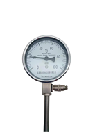 Termometer Dial Bimetal Industri dengan Casing Baja Tahan Karat, Lubang Bawah, Diameter Dial 100mm