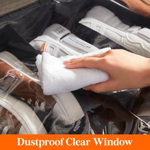 Organizador de Zapatos Plegable de <span class=keywords><strong>Tela</strong></span>, <span class=keywords><strong>Caja</strong></span> de Almacenamiento para Debajo de la Cama, Bolsas de Almacenamiento para Debajo de la Cama con Técnica de Costura - Product Image 6