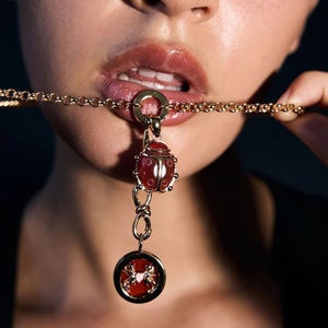 DIY Simple Color Cruz collar Escarabajo octogonal estrella Luna colgante Acero inoxidable Animal chapado en oro cadena de eslabones estilo de moda - Product Image 2