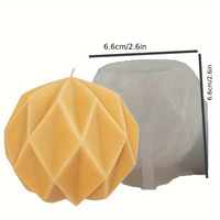 Gittergeometrie Aromatherapie-Kerzenform DIY Geometrische Origami-förmige Silikon-Gipsform für Heimdekoration und Kuchen