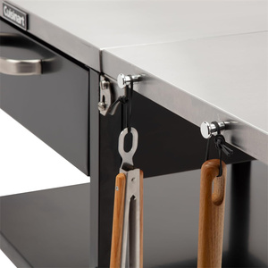 Table de cuisson extérieure pliable en acier inoxydable avec roues 48x24" Flame Tamer Eco-Friendly - Moderne et multifonctionnelle - Product Image 2