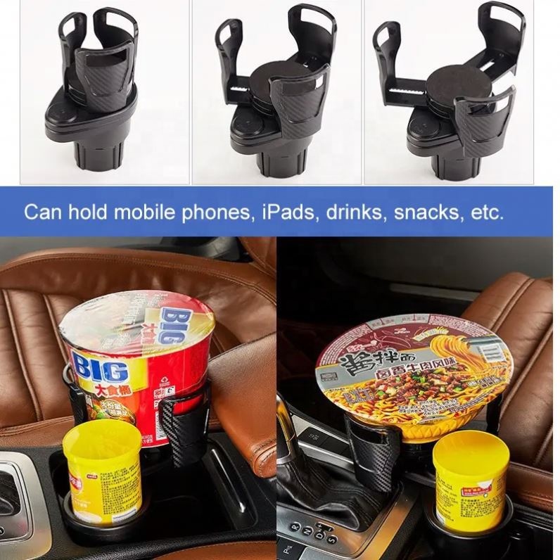 New Life 2-in-1 Adjustable Car Cup Holder - Multifunctional Auto Interior Accessory CA000012