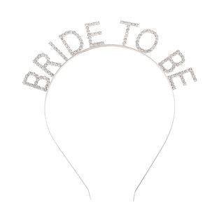 Venta caliente Boda nupcial accesorios para el cabello aleación cristal diamante novia carta <span class=keywords><strong>diadema</strong></span> equipo dama de honor <span class=keywords><strong>diadema</strong></span> al por mayor - Product Image 4