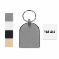 Personalisierter Schlüsselanhänger aus mattiertem Acryl, rauchgrau, leerer Anhänger mit Metallring, personalisiertes Geschenk, Souvenir, Taschenanhänger, OEM-Großhandel