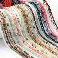 2 mm 3 mm bijoux à bricoler soi-même perles en vrac à facettes véritable pierre naturelle pierre précieuse coupe perles en vrac pour la fabrication de bijoux