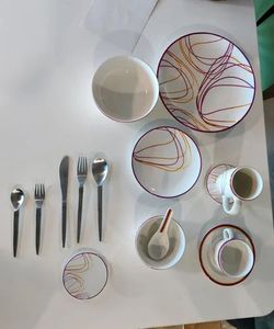 Service de vaisselle en céramique avec couverts, vaisselle élégante pour la maison, la cuisine, le restaurant, l'hôtel, les dîners et les cadeaux - Product Image 1