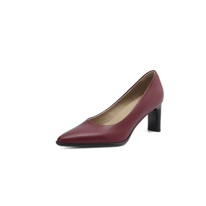 <span class=keywords><strong>Scarpe</strong></span> da donna in vera pelle di alta qualità 2025 Design conciso a molla pump per feste eleganti a punta da 6.5cm <span class=keywords><strong>tacco</strong></span> alto <span class=keywords><strong>viola</strong></span> - Product Image 5