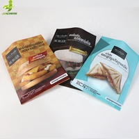 Sacs d'emballage alimentaire thermoscellables en gros à faible MOQ, qualité alimentaire, pour aliments surgelés, hamburgers, sandwichs et plats préparés