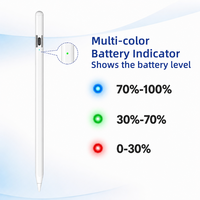Stylet actif pour iPad et iPhone Duo, connexion Bluetooth, affichage du niveau de batterie, rejet de la paume, adsorption magnétique, corps blanc