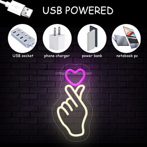 Luce notturna a forma di cuore con segno al Neon a LED per luce notturna 5V USB per camera da letto a casa - Product Image 5