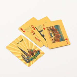 Dubai Burj Khalifa Tháp In Tùy Chỉnh Chơi Thẻ Với Hộp Lưu Niệm Poker Burj Al Arab Vàng Chơi Thẻ 24K - Product Image 6