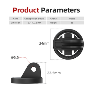 Gopro Support d'ordinateur de vélo Support de base de suspension Réparation Adaptateur de remplacement Kit d'insertion Pièces détachées de vélo en plastique Accessoires - Product Image 5