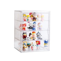 3-stufige Acryl-Vitrine mit Magnetverschluss, staubdicht, LED-beleuchtet, umweltfreundlich, für Sammlerstücke