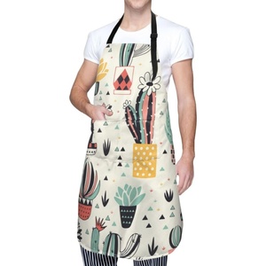 100% Cotton Spandex Cooking <b>Apron</b> for Women Men Pockets Icons Wheat Bread Oxford Cloth <b>Kitchen</b> <b>Apron</b> Adjustable Neck Radiation - Product Image 6