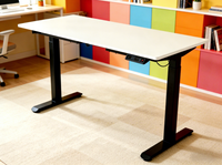 Bureau assis-debout électrique à quatre pieds D-6DU2, double moteur, hauteur réglable en 2 étapes, station de travail avec mémoire, pour la maison et le bureau